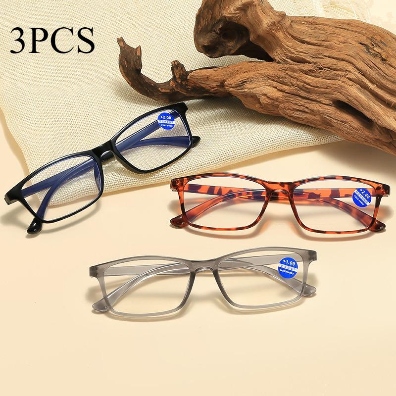 3Pcs Reading Glasses Men Women Lightweight Elders Read Eyeglasses Presbyopic Eyewear +1.00 +1.50 +2.00 +2.50 +3.00 To +4.00