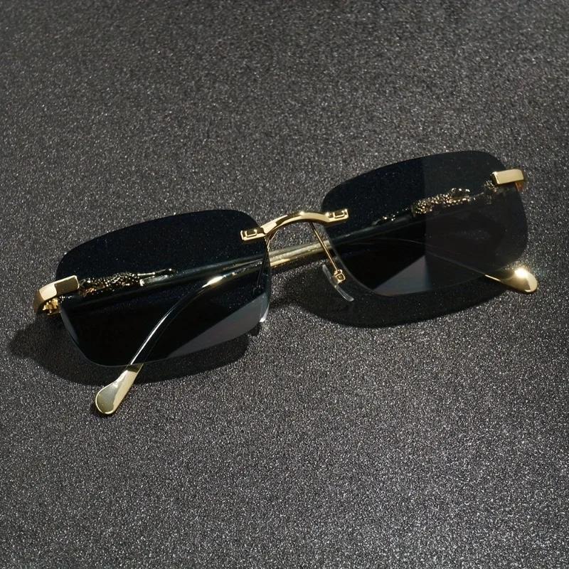 Узкие модные очки для мужчин и женщин, трендовая прямоугольная металлическая оправа, классические оттенки, декоративные очки