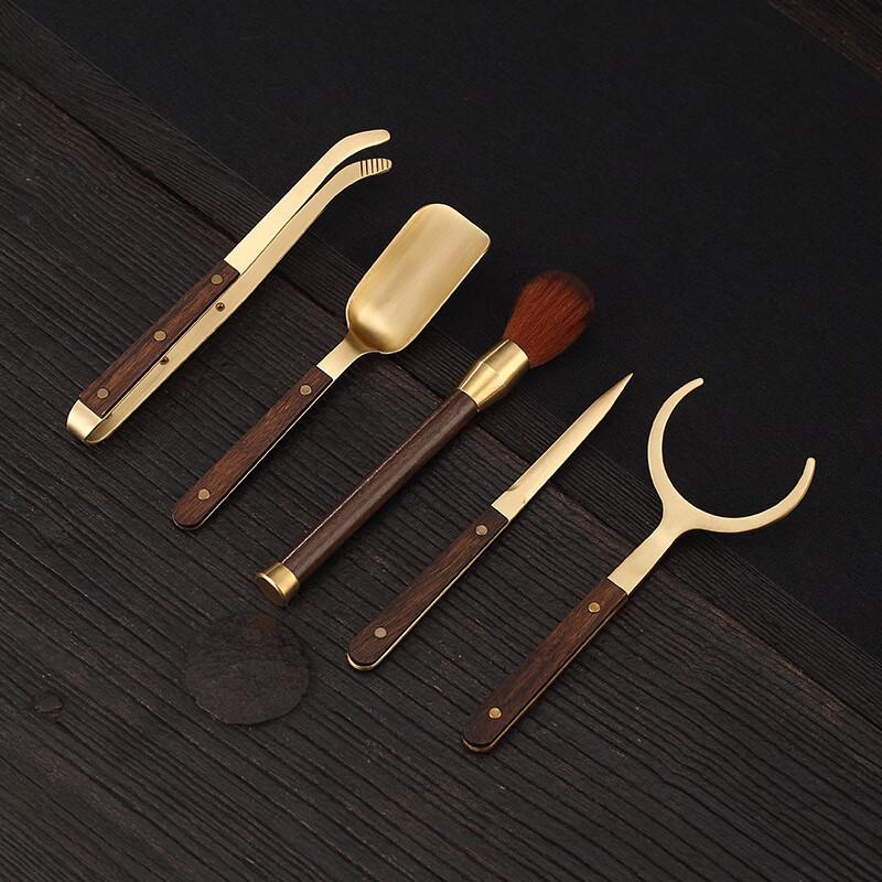 Shangqi Copper Wood Tea Ceremony Five-Piece Set