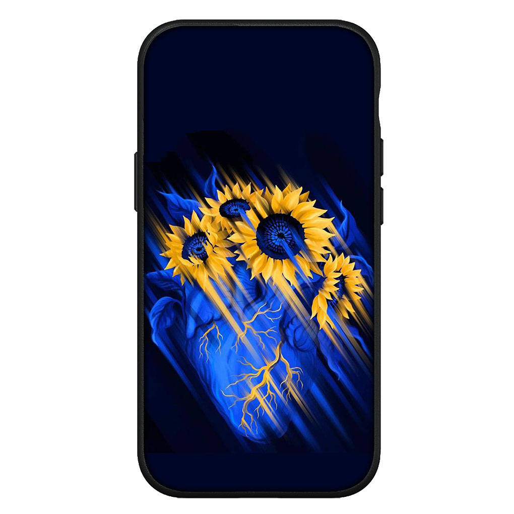 Для Samsung Galaxy S24 S23 iPhone 16 15 14 Xiaomi Redmi Note 13 12 11 10 Plus 9 Pro Max X XR Чехол для телефона Подсолнух Украина Флаг Карта Цветок OPPO Huawei