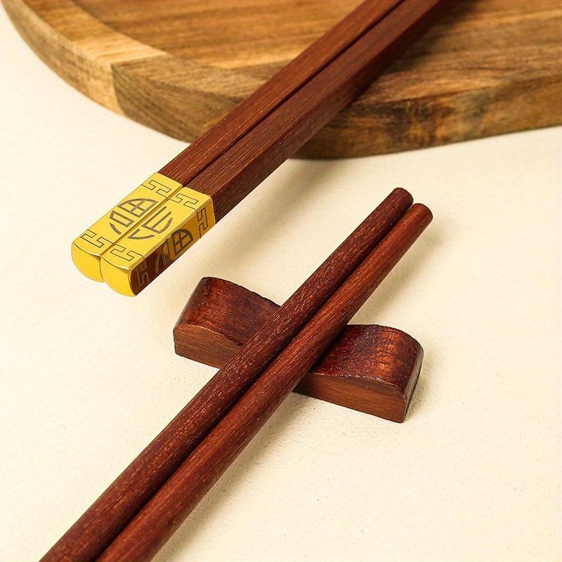 Набор бытовых палочек для еды из розового дерева, палочки для еды из массива дерева, деревянные палочки для еды, японская деревянная посуда, красные