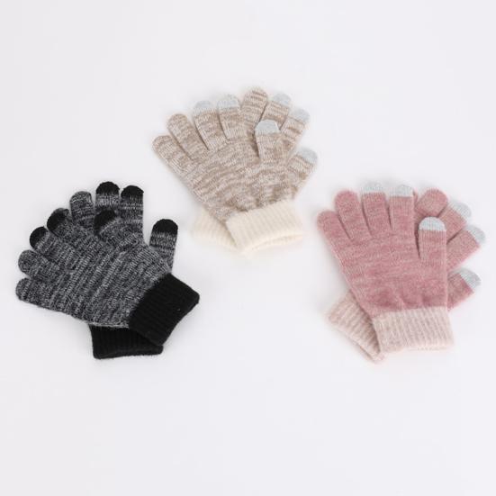 Winter Warm Gloves Women Men Touch Screen Gloves Knitted Thickened Gloves with High Elastic Cuffs for Outdoor Travel Cycling