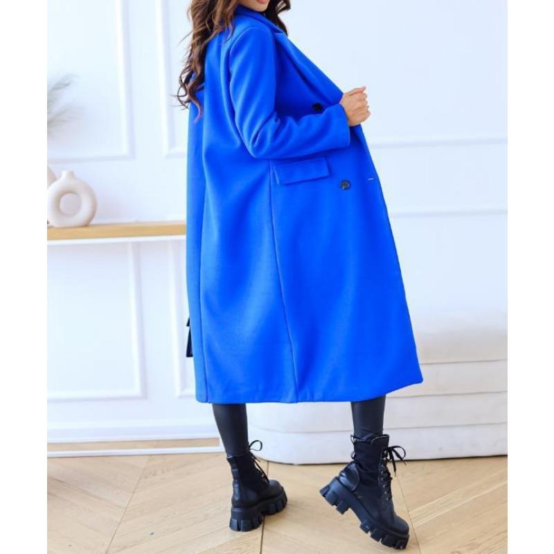 YYFS Женские модные повседневные однотонные куртки и пальто с воротником-поло на осень-зиму с длинным рукавом и принтом