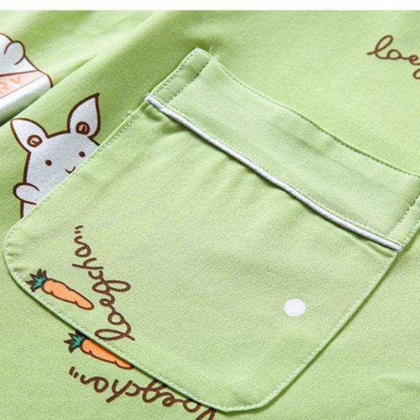 Весенне-осенне-летний хлопковый пижамный костюм для женщин и девочек с милым принтом и большим размером, тонкий домашний костюм с длинными рукавами