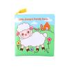Three-Dimensional Baby Cloth Book Early Education Cognitive Toy 4 Pages 8 Sides English Palm Book Animal Baby Cloth Book