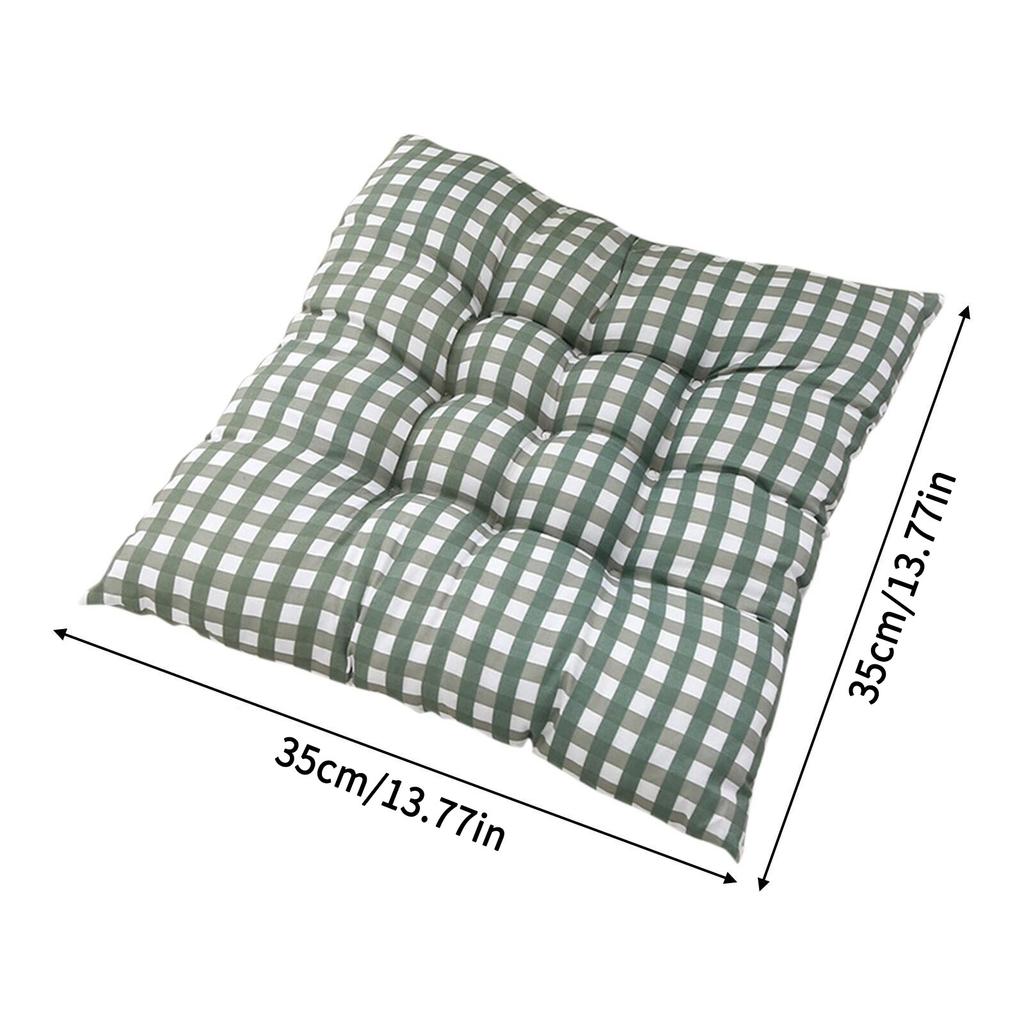 35*35cm Plaid Square Chair Cushion Seat Cushion With Anti-skid Strap Indoor Outdoor Sofa Cushion Pillow Cushion For Home Office
