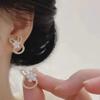Korean Cute Flower Rabbit Pearl Earrings: Sweet Xiaohongshu-Inspired Fresh Design