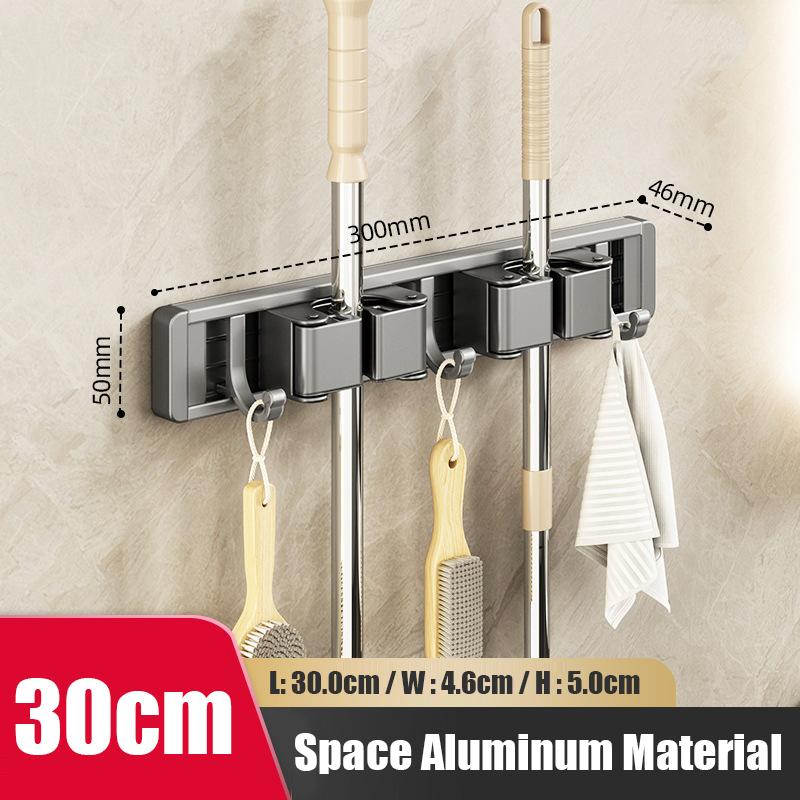 Держатель для швабры, крючки, инструменты для ванной комнаты, стеллаж для хранения, практичный зажим, органайзеры с крючками, компактные слоты для вешалок, держатель для швабры