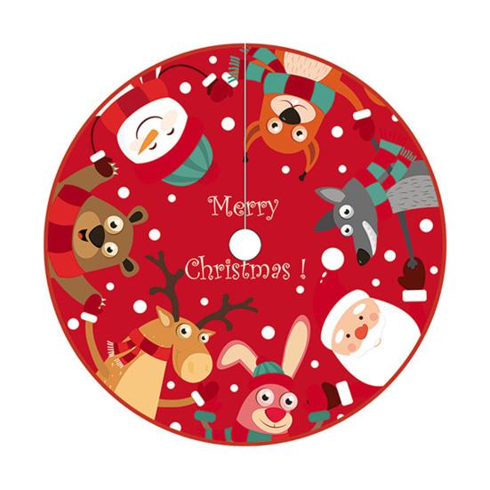 36 дюймов юбка для рождественской елки красная Санта снежинки снеговик олень юбка для рождественской елки праздничный декор для домашней вечеринки