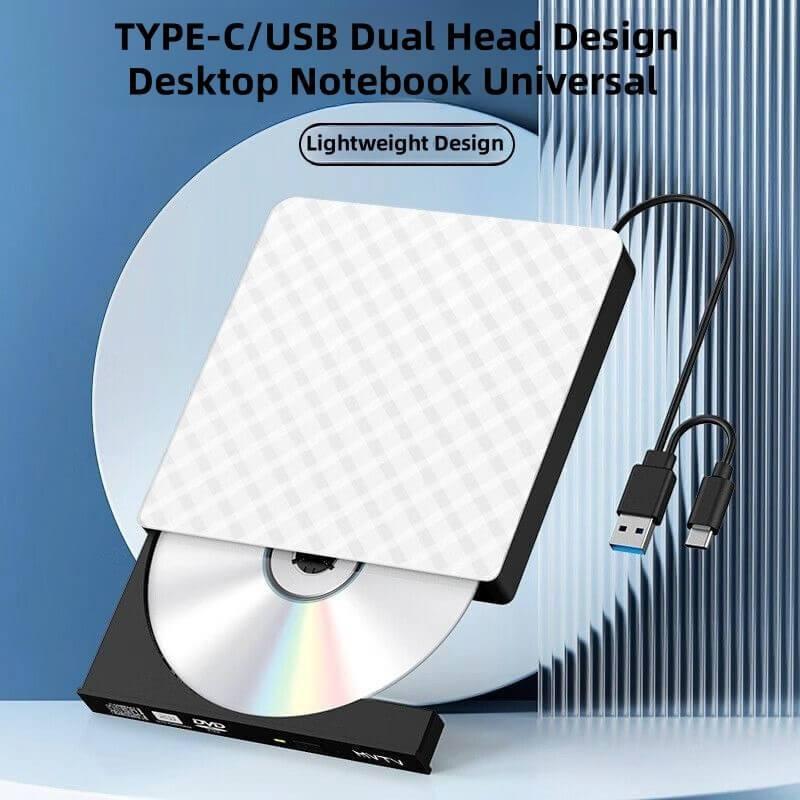 Писатель (USB 3.0 и тип C + тип A) Портативный внешний USB-оптический привод DVD/CD RW Записывающий привод