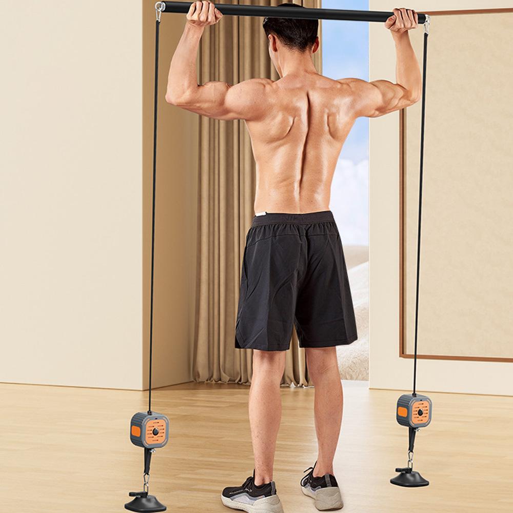 Adjustable Resistance Band Fitness Pump Exercise Equipment Cable Machine for Arms Legs Chest