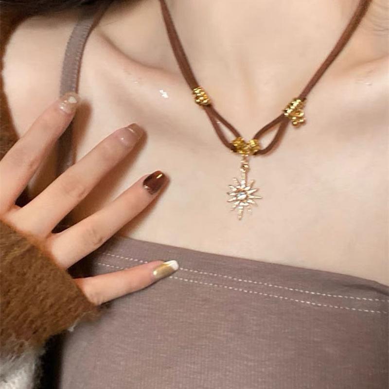 1/2 шт. Звезда Цирконий Ожерелье Для Женщин Винтажное Ожерелье Двухслойная Звезда Кулон Регулируемая Цепочка Ожерелье Ювелирные Изделия