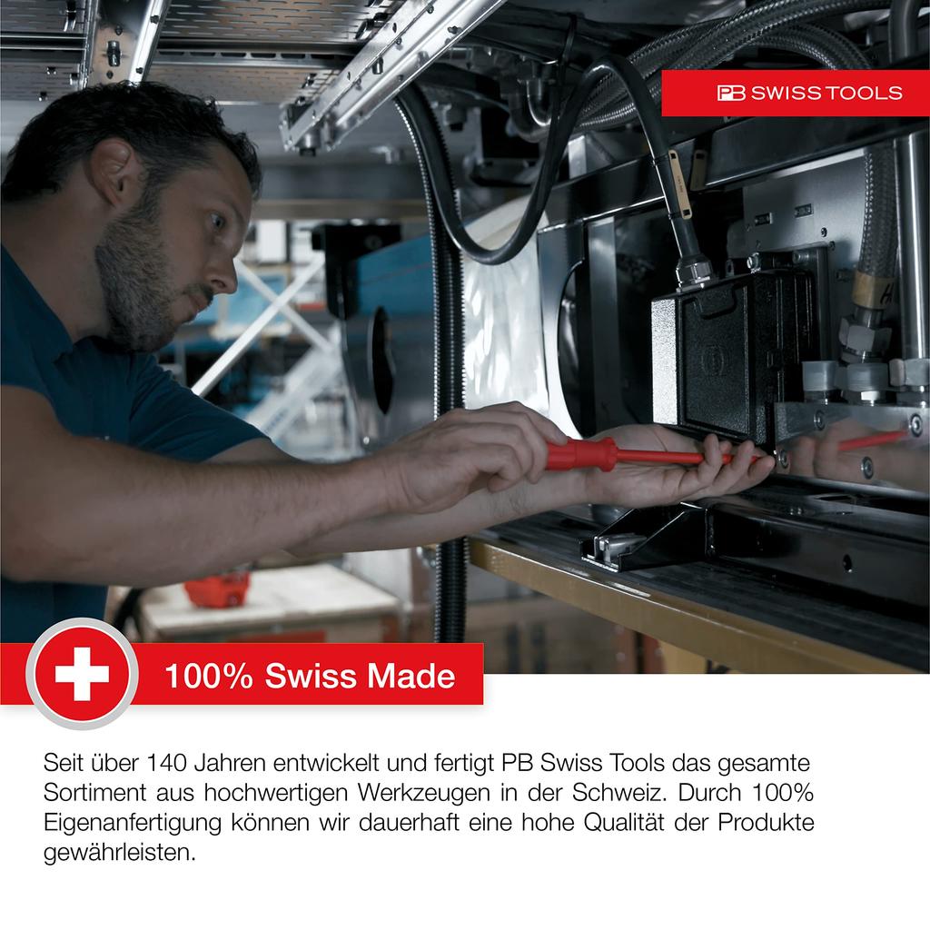Набор изолированных отверток с плоской головкой PB Swiss Tools SwissGrip Classic в бумажной коробке, 3 шт. (5539.CBB)