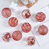 9pcs 8cm Painted Christmas Balls Pendant Christmas Tree Pendants  Home New Year Festival Gift
