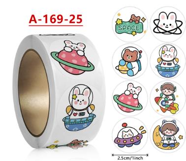 500Pcs Rolls Kids Lnspirational Stickers Cute Animal Stickers Reward Stickers Kids Stickers Wholesale Self-Adhesive Labels