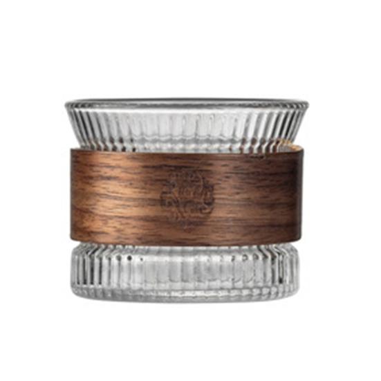 Чашка чая Многоцелевое полупрозрачное термостойкое стекло с деревянным противоожоговым корпусом Ежедневное использование