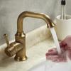Basin Faucet Total Brass Lead Free Single Lever Hot and Cold Antique Mixer Sink Tap Bathroom Mixer