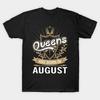 Мужская черная футболка с принтом, футболка размера Super Large queens-are-born-in-august-month-of-birth-shirt, хлопковая футболка с принтом на бумаге для переноса без разрезов