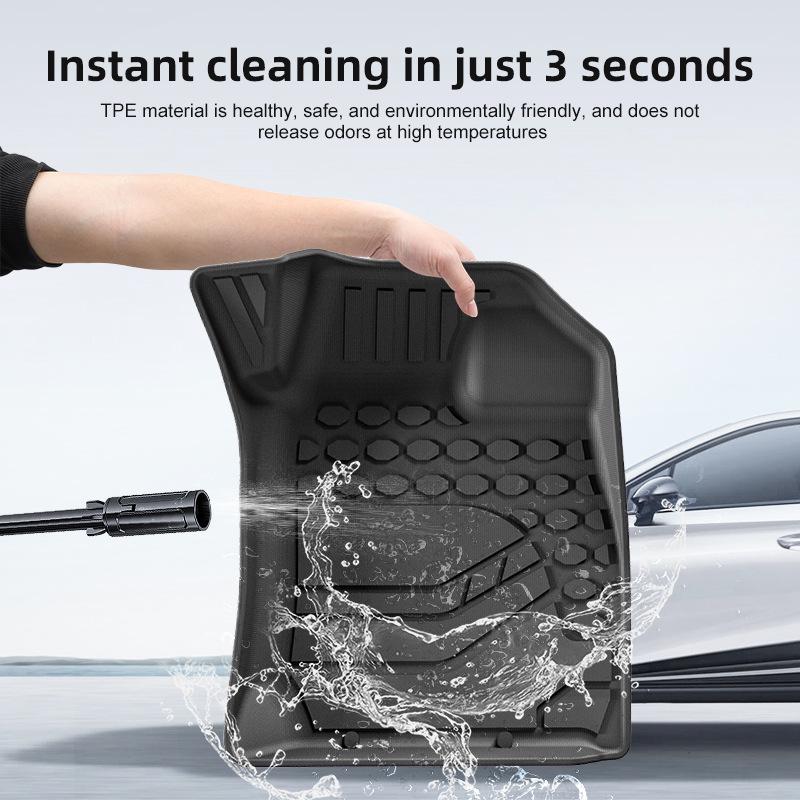 Комплект автомобильных ковриков для Mu-X (TPE) для моделей 21-24: Включает коврики на пол, в багажник и на спинки сидений.