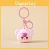 Cute Baby Three Cartoon Pile Coating Panda Head Pendant Keychain For Gift