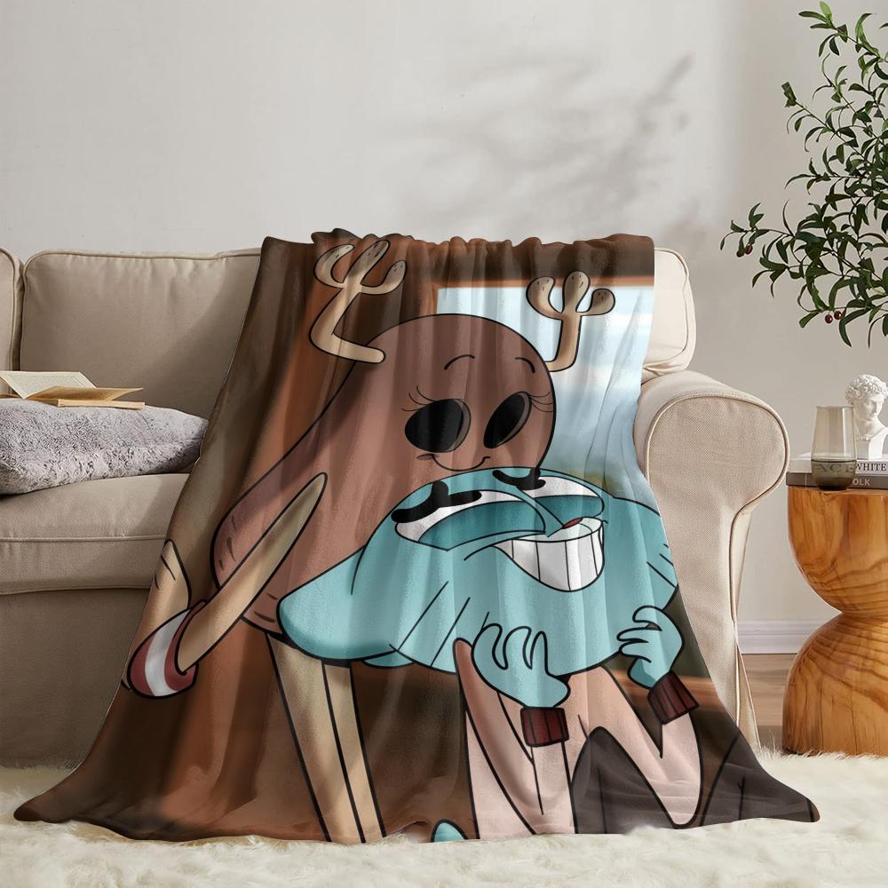 GUOYU Blanket The Aamazing World Of Gumballs Throw Soft Flannel Throw Summer Blanket Lightweight Cozy Nap Blanket for Sofa Bed Travel