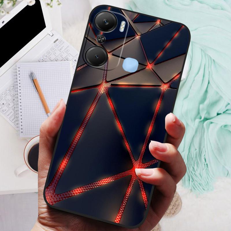Для чехла Infinix Hot 12 Pro Черная крышка Лев Волк Силиконовые Мягкие Задние Чехлы Для Infinix Hot 12i Hot12 Pro / Hot 20 5G Чехол-накладка