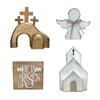 Easter Wooden Angel House Laminated Tray Decoration