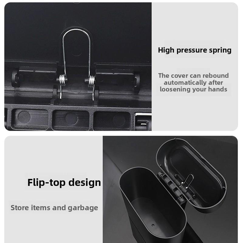 For Toyota Avalon XX30 Yaris XP90 2005~2012 Car Interior Sundries Tidying Trash Can With Lid Durable Leak-proof Mini Accessories
