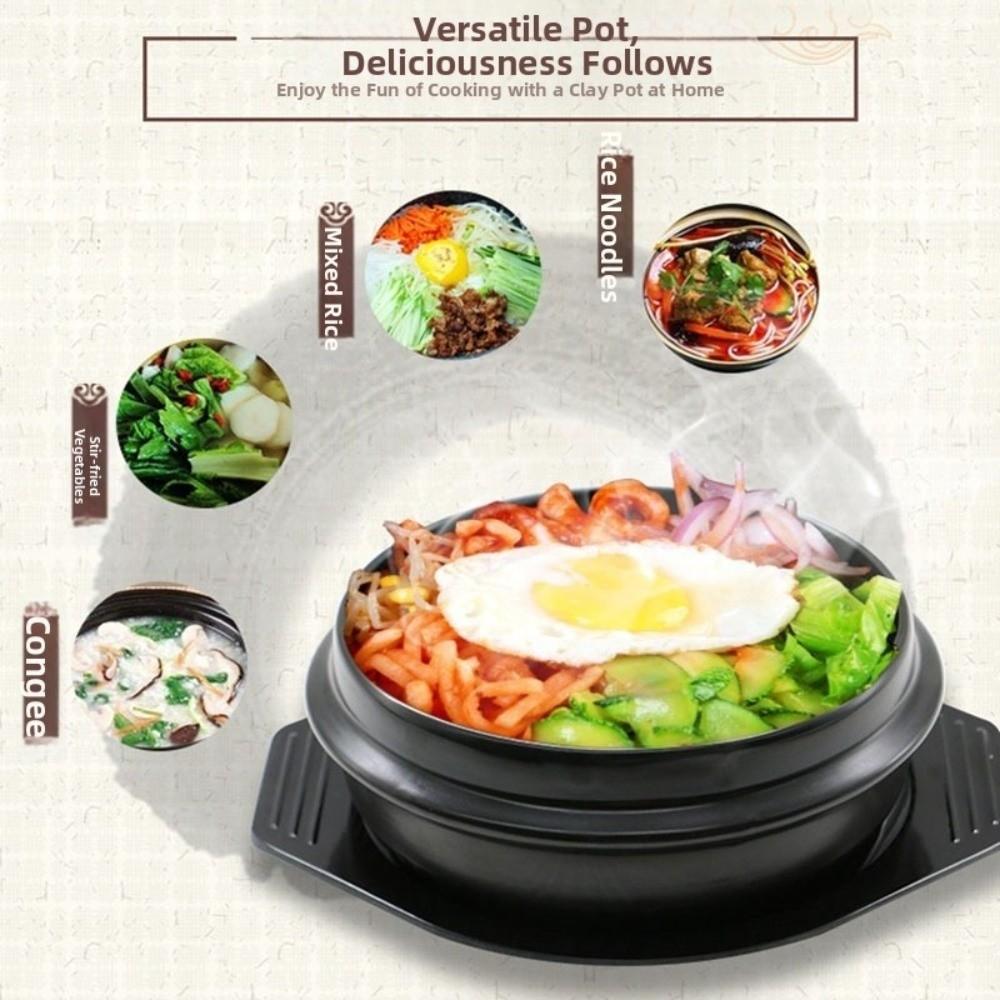 High Temperature Mixed Rice Stone Pot Thickened Cooking Soup Pot Korean Stone Pot Commercial Use