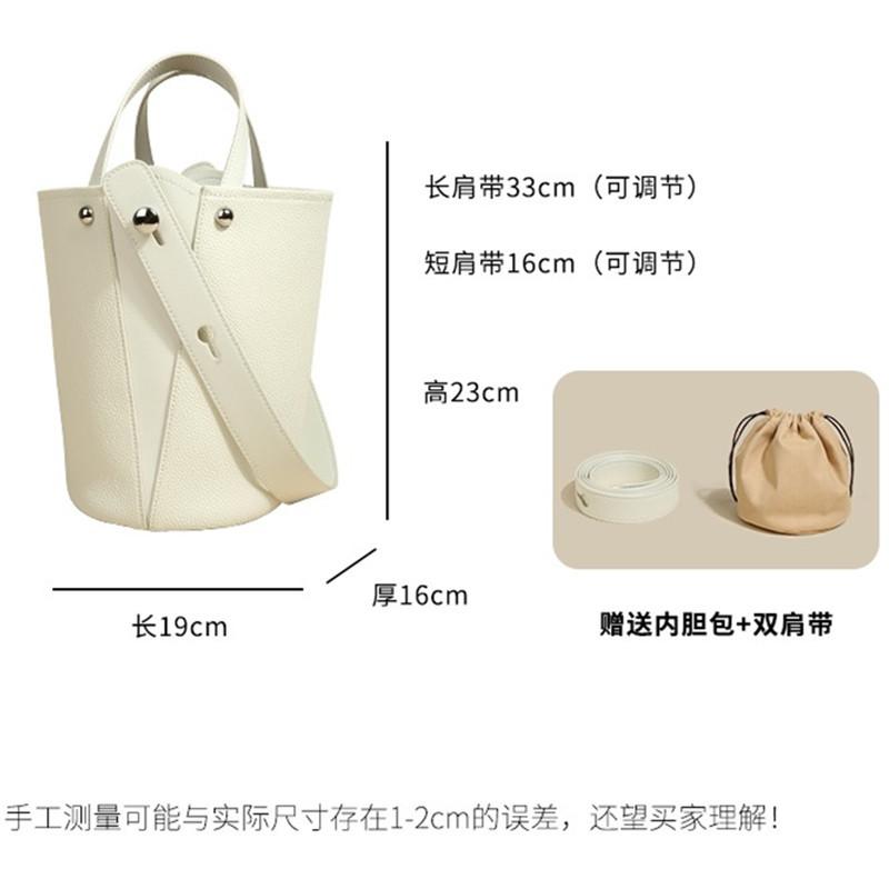 Advanced sense of foreign gas bucket bag women's 2025 new commuter vegetable basket bag portable shoulder messenger women's bag