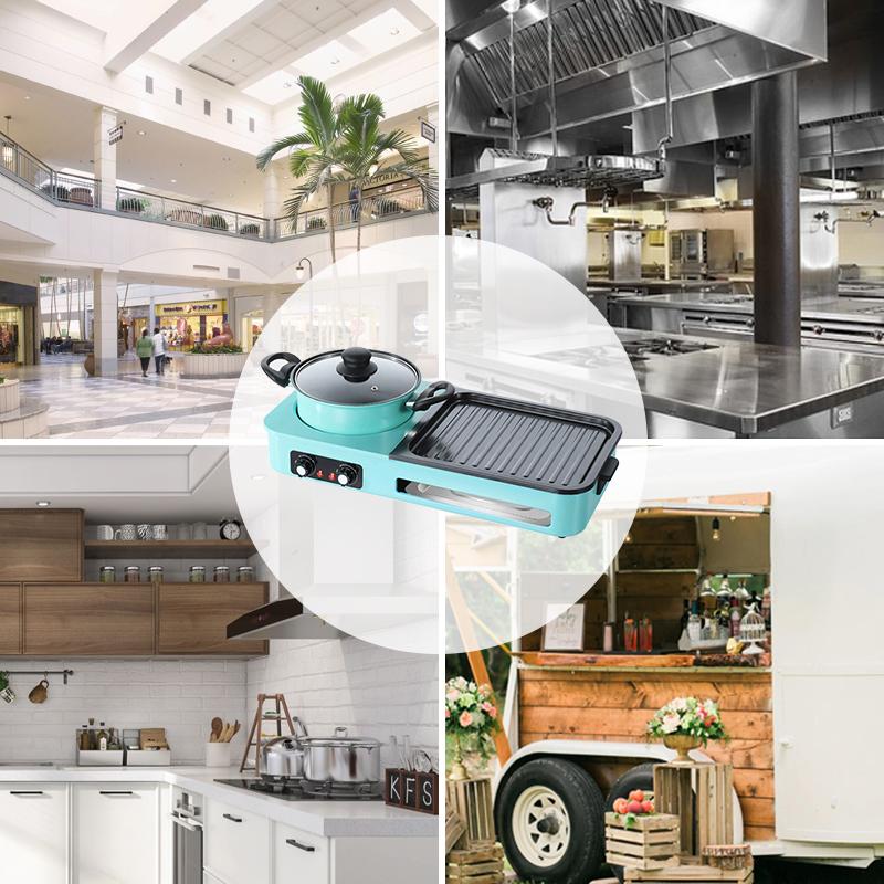 Многофункциональные электрические грили, бездымный 3 в 1 корейский стиль BBQ Hot Pot мультиварка машина, антипригарный электрический противень