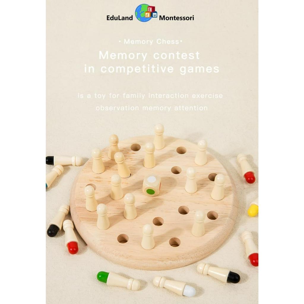 Sensorial Wooden Memory Match Color Peg Board Chess Game, Color Memory Family Game Battle Game Interaction, Educational Toy Intelligent Game