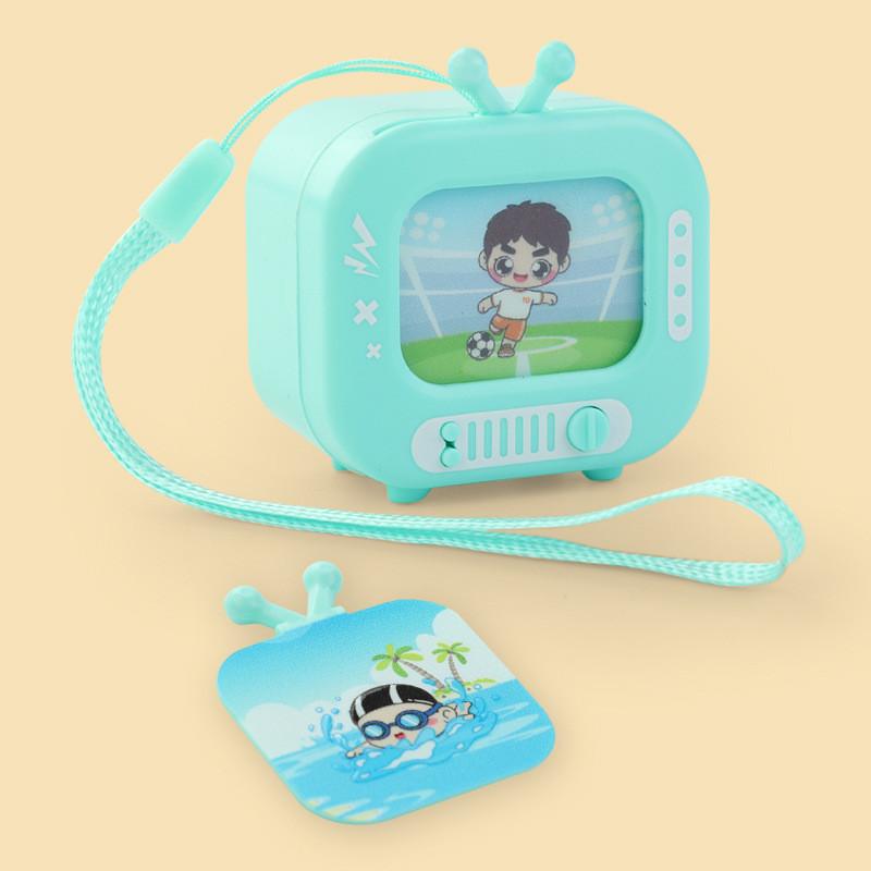 Childrens Cartoon Led Tv Pendant Light Sound Keychain Gift For Boys And Girls