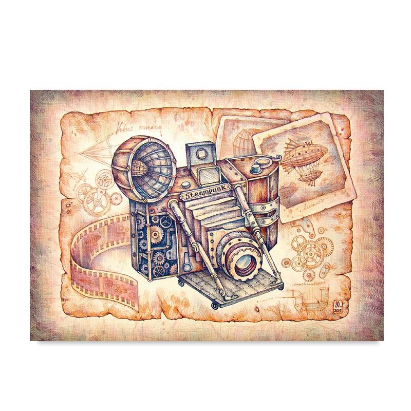 Винтажный граммофон, швейная машинка, холст, картины, классические постеры и принты, настенные картины для гостиной, украшения дома