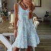 Spring and Summer New Casual and Fashionable Floral Print Loose Round Neck Sleeveless Mid Length Dress