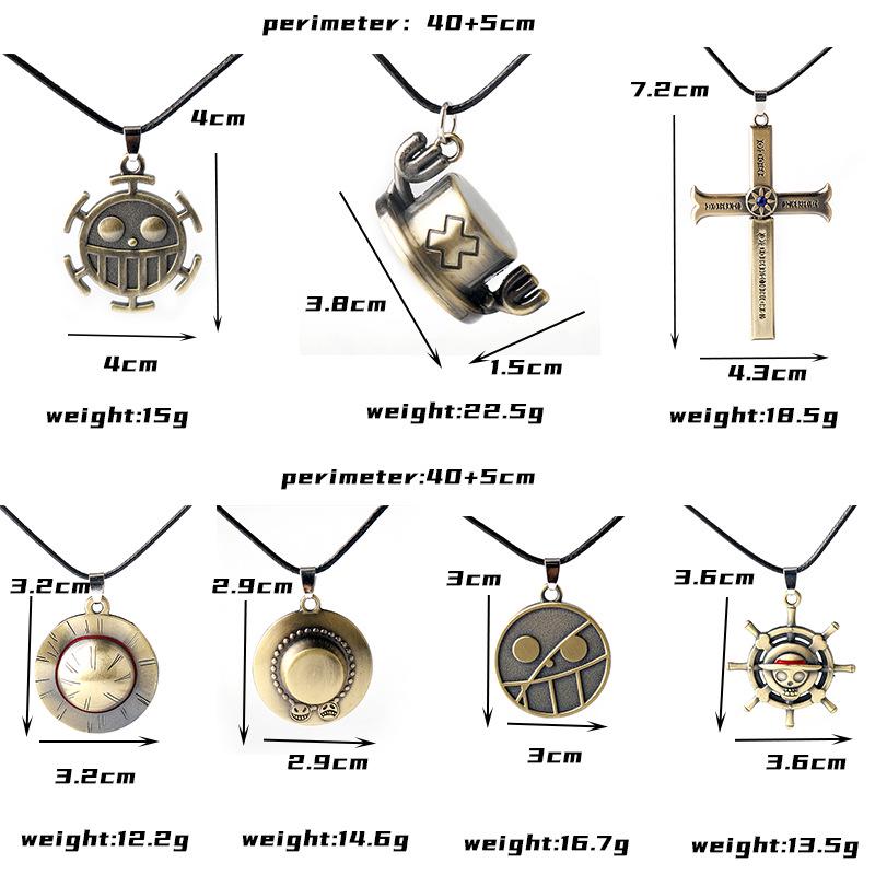 Ожерелье Ван Пис: Подвеска Чоппер, Эйс и Луффи Соломенная Шляпа - В наличии