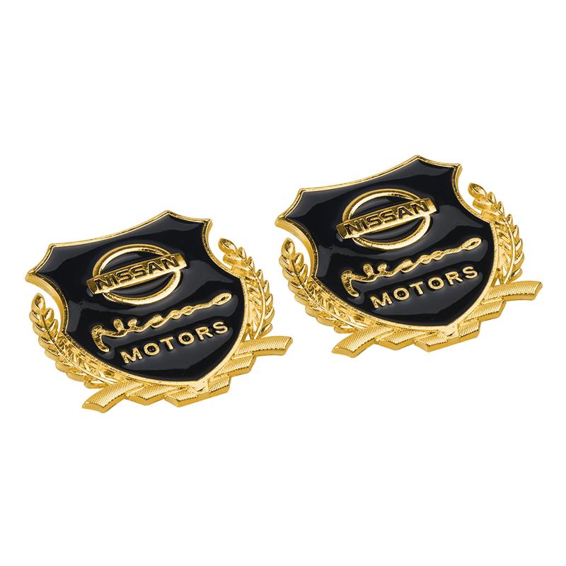 AUK2 3D Metal Car Badge Body Trunk Sticker Emblem Decoration Center Cover For Nissan Nismo GTR Qashqai j10 Rogue Juke X-Trail Tiida