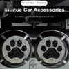 1 Pair Bling Rhinestones Decor Car Cup Holder Coaster Cute Paw Heart Pattern Auto Cup Coaster Car Accessories