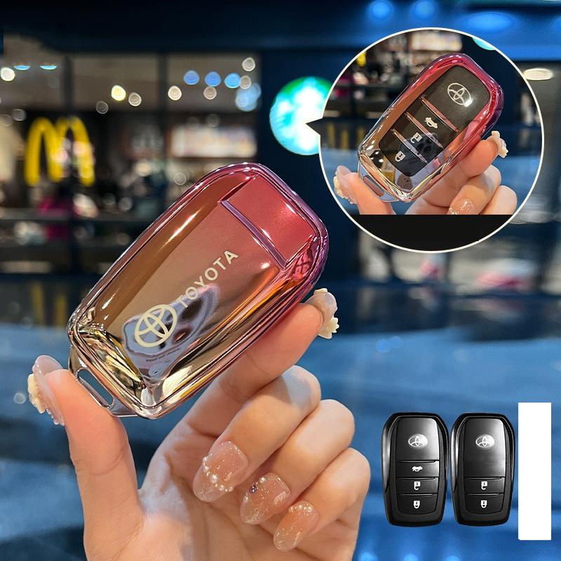 TPU Car Remote Key Case Cover Shell For Toyota CHR Hilux Fortuner Land Cruiser 200 Camry Corolla Crown RAV4 Highland Accessories