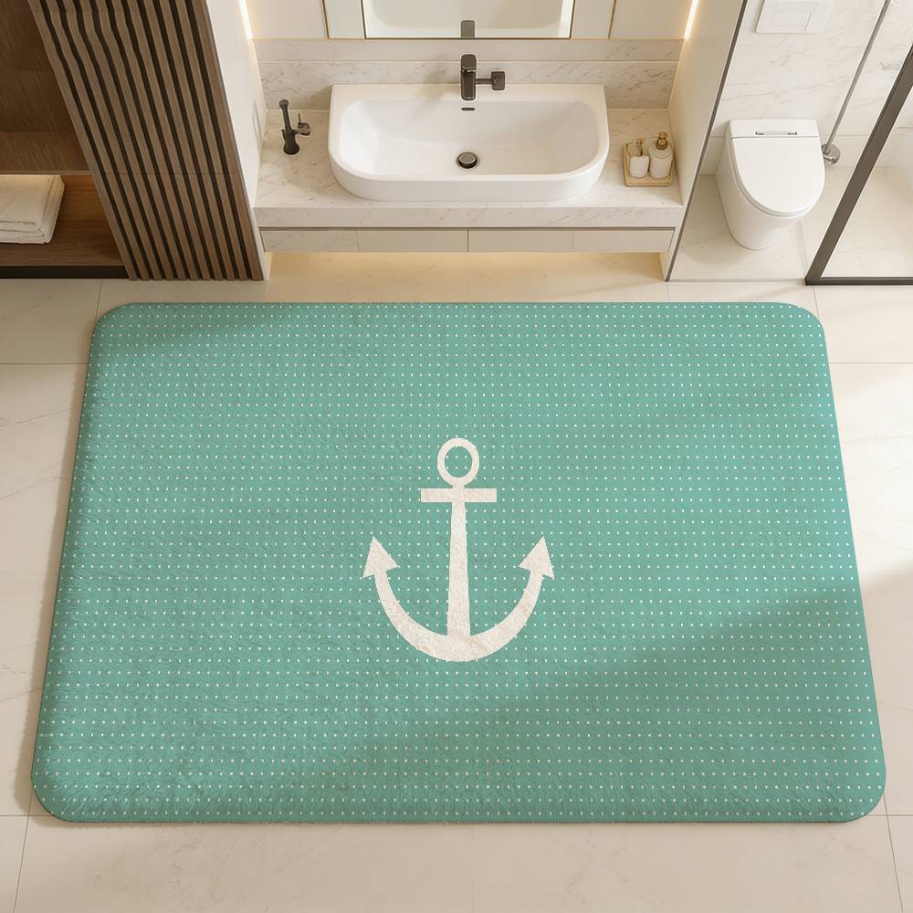 Nautical Anchor Floor Mat INS Style Soft Bedroom Floor House Laundry Room Mat Anti-skid Household Carpets