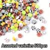12/24/36 Sports Mud Beads, Sports Beads, Jewelry, Sports Ball Beads, Baseball, Softball, Football Beads, Keychain, Round Beads, DIY Crafts Bracelet