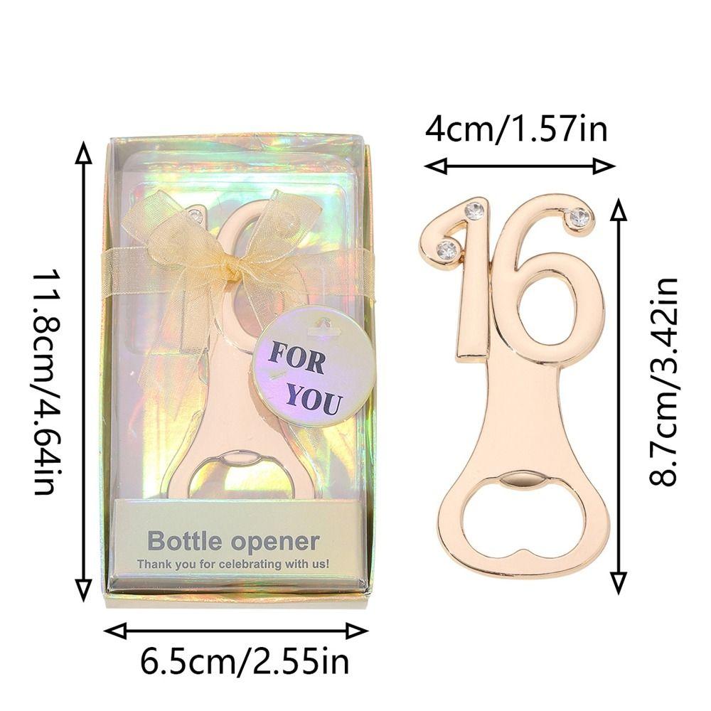 Number Shape Beer Opener Rose Gold Bar Tool New Birthday Bottle Openers Party Supplies