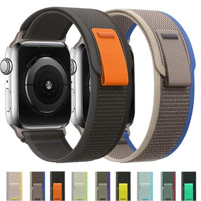 Нейлоновый ремешок-петля для Apple Watch Ultra 49 мм, 45 мм, 41 мм, 44 мм, 40 мм, 42 мм, 38 мм, регулируемый эластичный браслет, браслет для iWatch Series 8, 7, 6, 5, 4, 3, Se, ремешок
