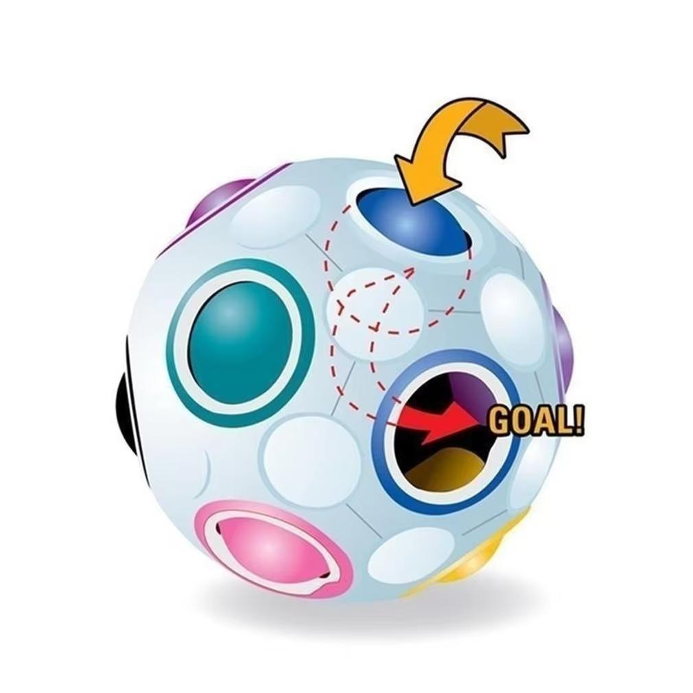3pcs Creative Magic Spheric Cube Speed Rainbow Ball Puzzles Learning Educational Toys For Children Adult Office Anti Stress Gift