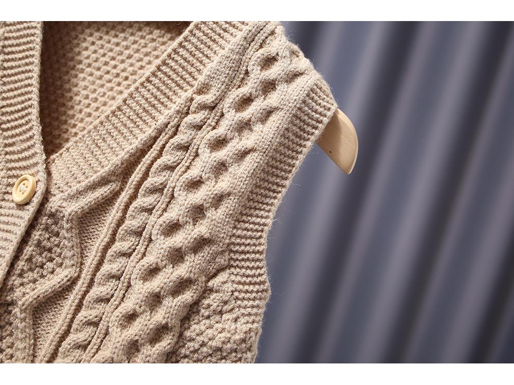 Men's Baby Wool Knit Cardigan & Girls' Solid V-Neck Sweater Vest