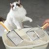 Cat Scooper For Litter Box Litter Box Scooper Comfortable Grip Poop Sifting Tool Stainless Steel Shovel For Multi-Cat Household