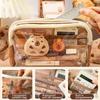 Clear Pencil Pouch 5 Layer Pencil Case Large Capacity Capybara Doll Capybara Sticker Brooche Kit