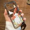 Мультяшный чехол «Маленький Овечка» из мягкого материала для Apple iPhone 11, 12, 14, 15, 16Pro, 17ProMax - Противоударный, Космическая Тема