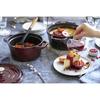 Staub Pico Cocotte Round, Grenadine Red, 22cm, Double-Handled Enamel Pot, Induction Compatible [Official Japanese Product] La Cocotte Round 40509-355