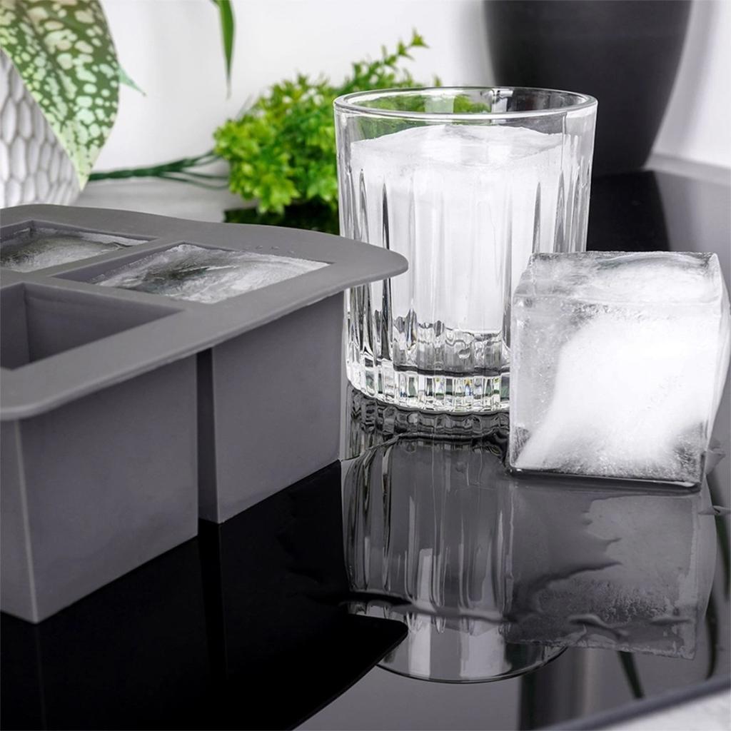 Silicone Form For 4 Bartender'S Ice Cubes Xxl For Drinks 259654